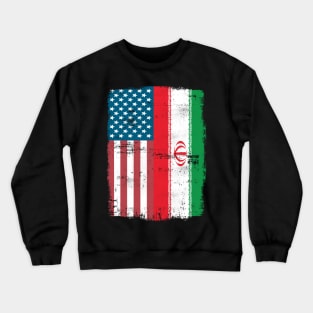 Iranian American Flag - USA Iran Crewneck Sweatshirt